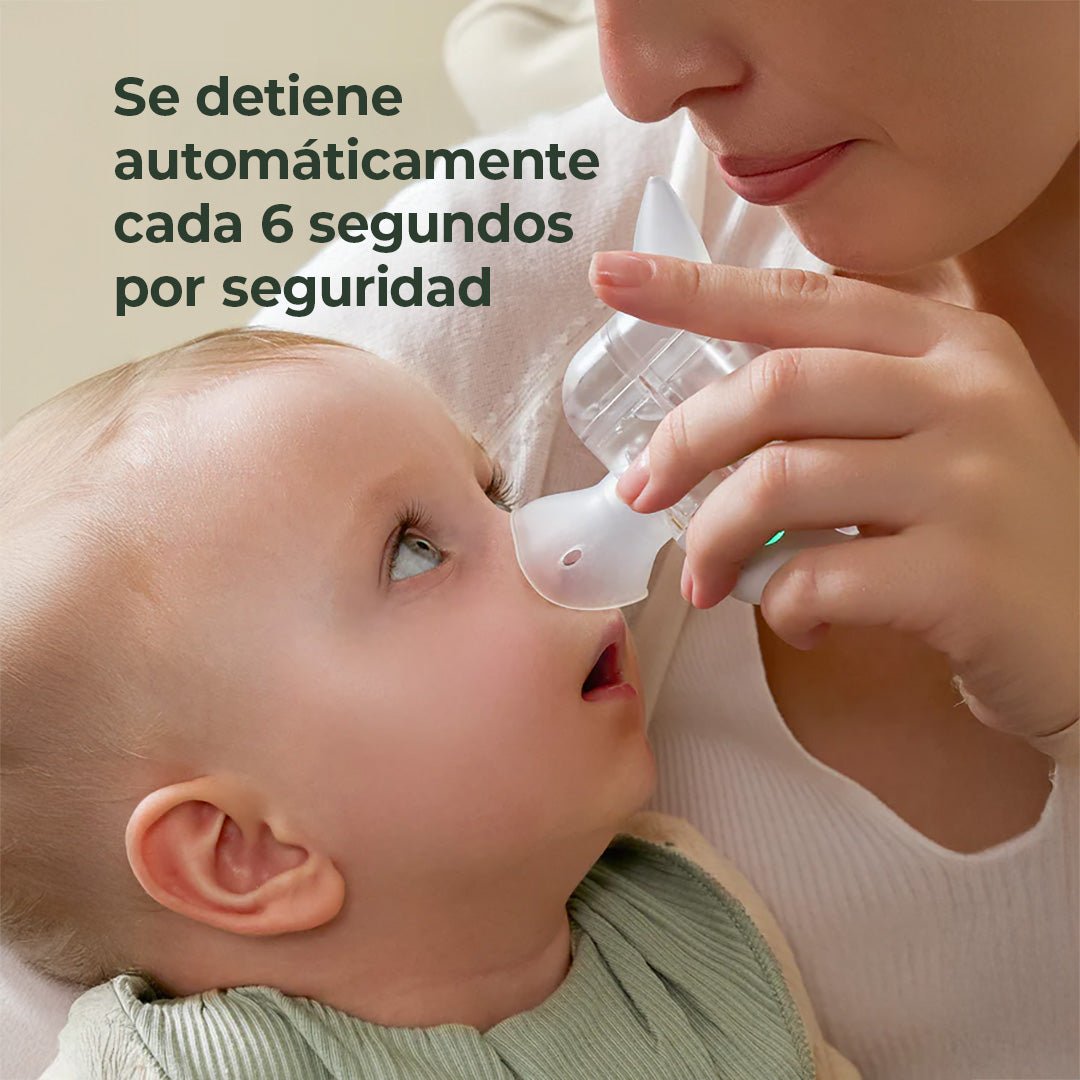 Aspirador Nasal Eléctrico 2 en 1 BreezyClear Pro Grado Hospitalario Momcozy