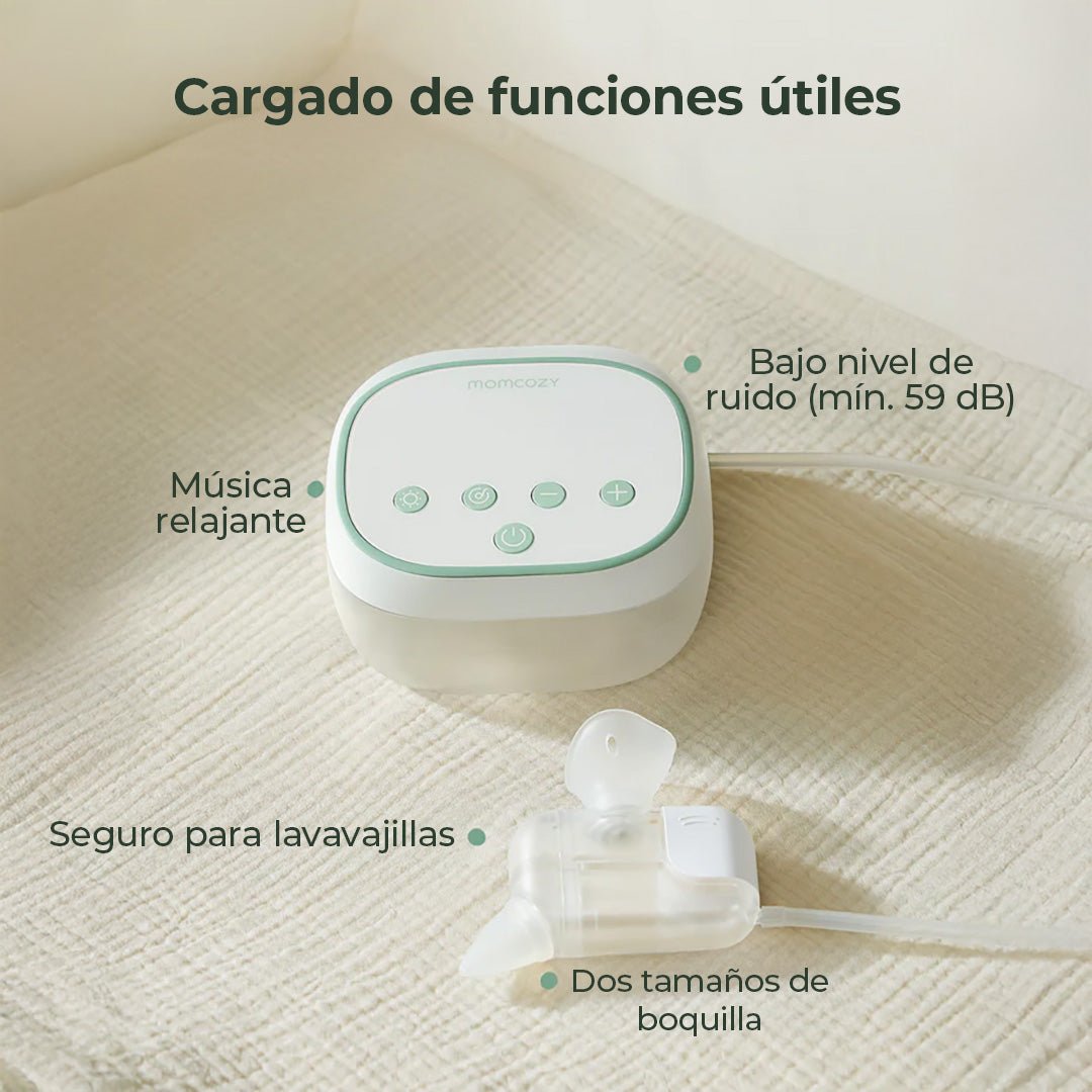 Aspirador Nasal Eléctrico 2 en 1 BreezyClear Pro Grado Hospitalario Momcozy
