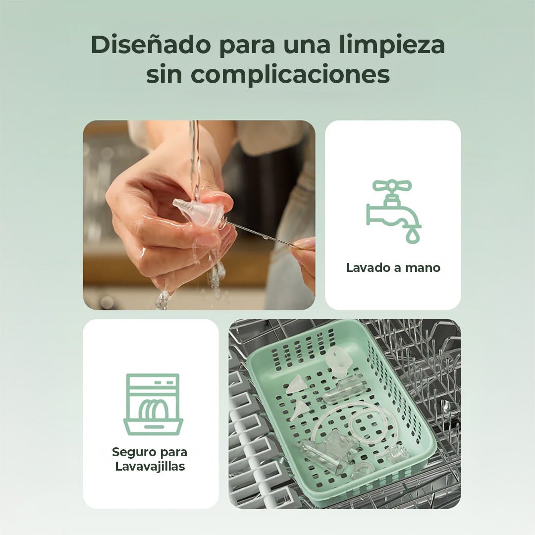 Aspirador Nasal Eléctrico 2 en 1 BreezyClear Pro Grado Hospitalario Momcozy