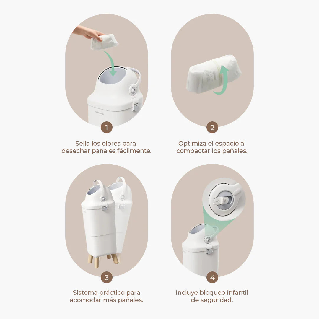 Basurero para Pañales Triple-Seal Momcozy