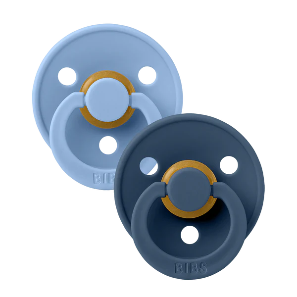 Chupete Bibs Colour x2 | 0-6 Meses | Sky Blue & Steel Blue