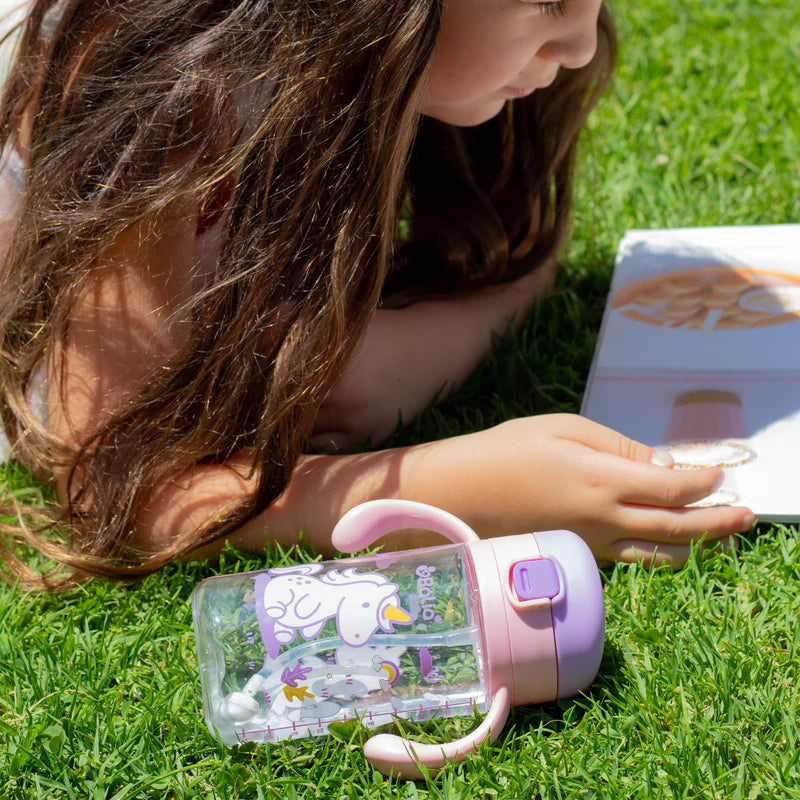 Botella antiderrame con bombilla Unicornio Balia