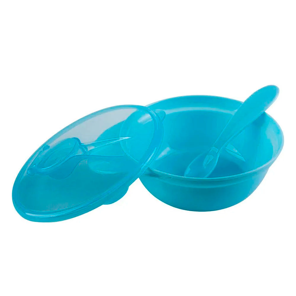 Contenedor de Viaje con Cuchara Azul The Baby Nation