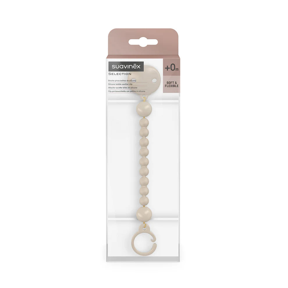 Porta Chupete de silicona Soft Beige Suavinex