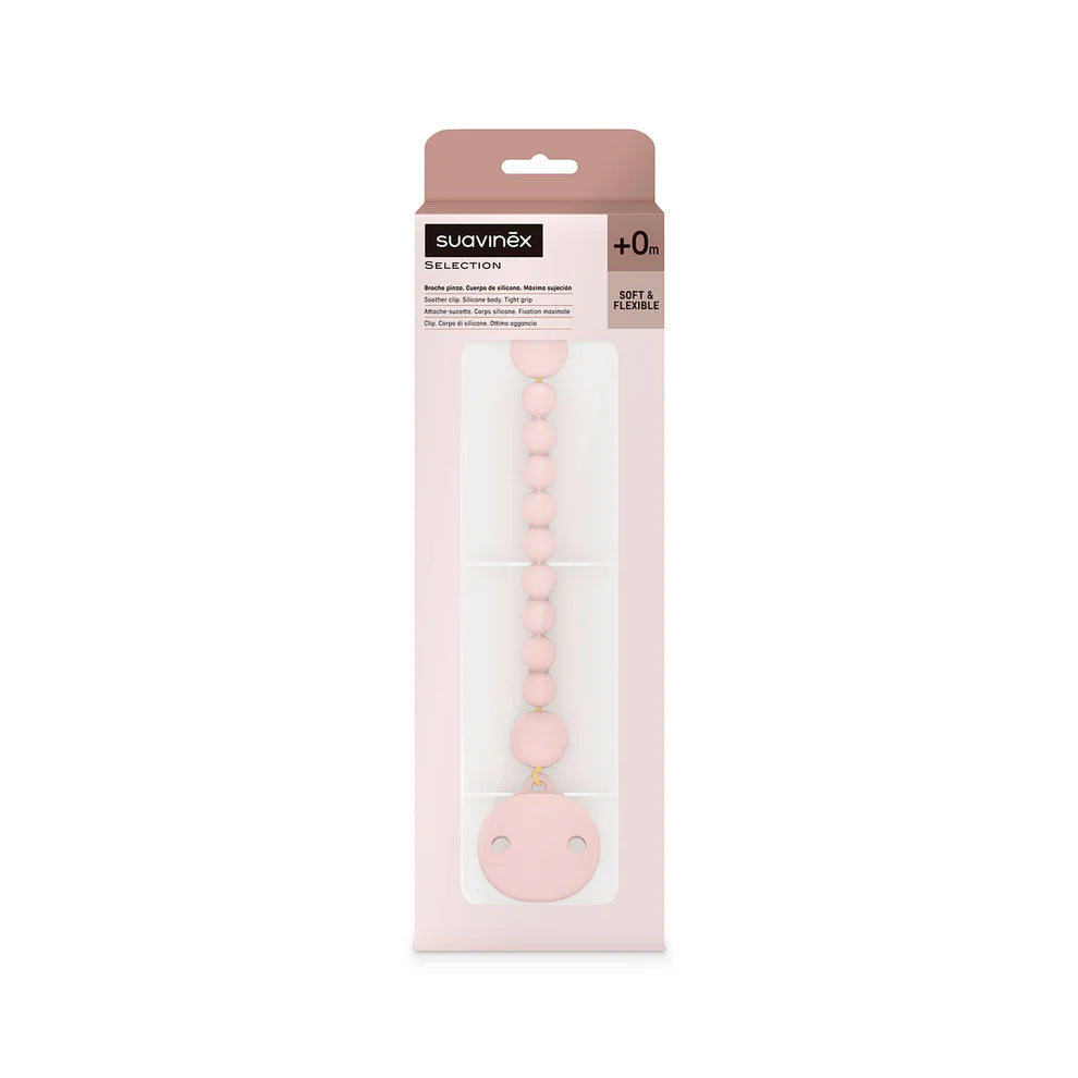 Porta Chupete de silicona Soft Pink Suavinex