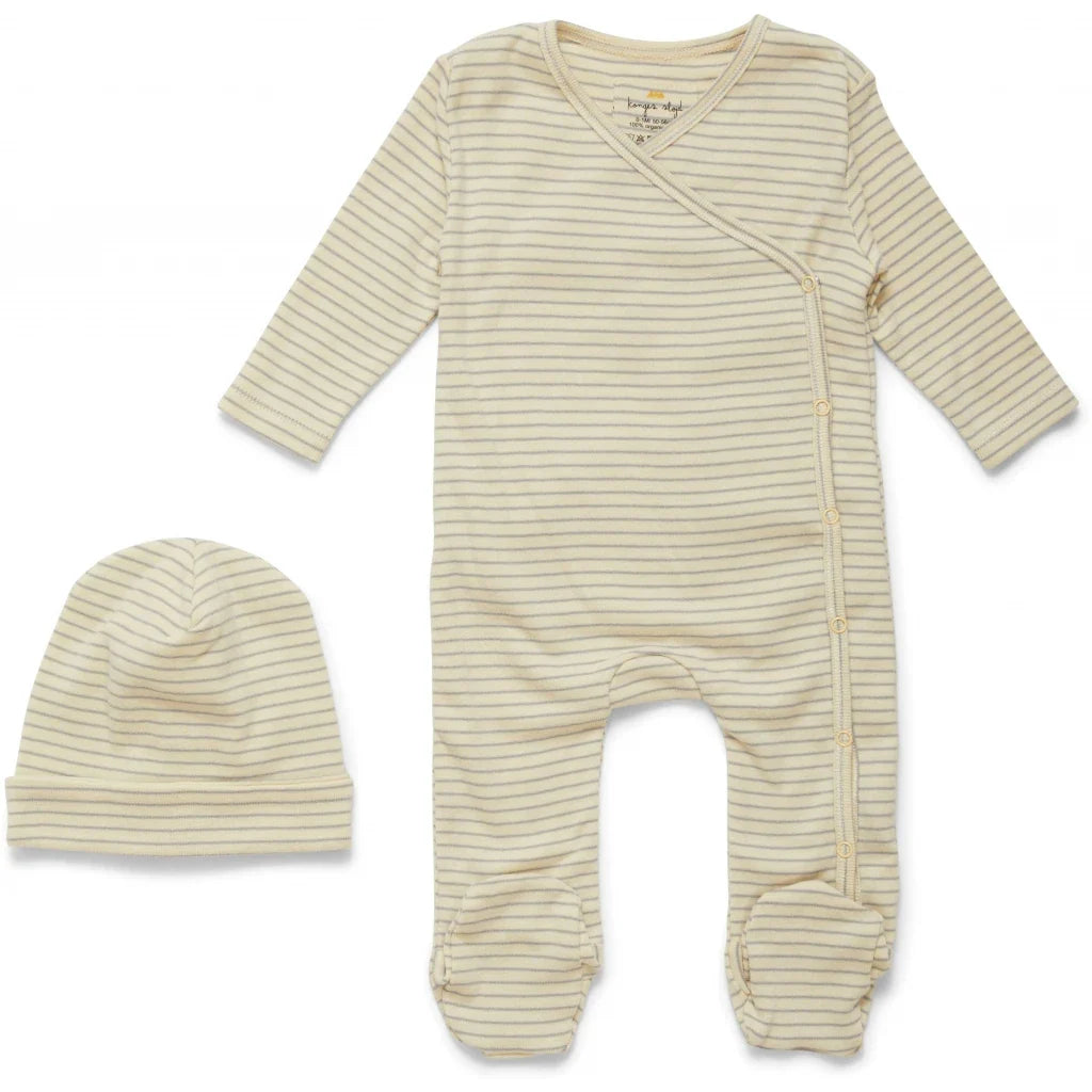 Set Enterito y Gorro Konges Slødj Quarry Blue Stripe