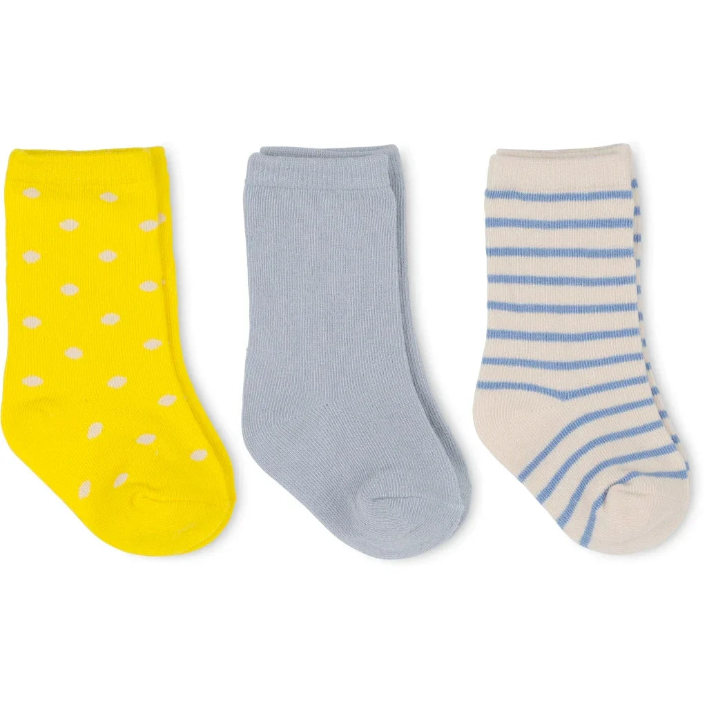 Set 3 Calcetines Konges Sløjd Ocean Stripe Dote 0-3 meses