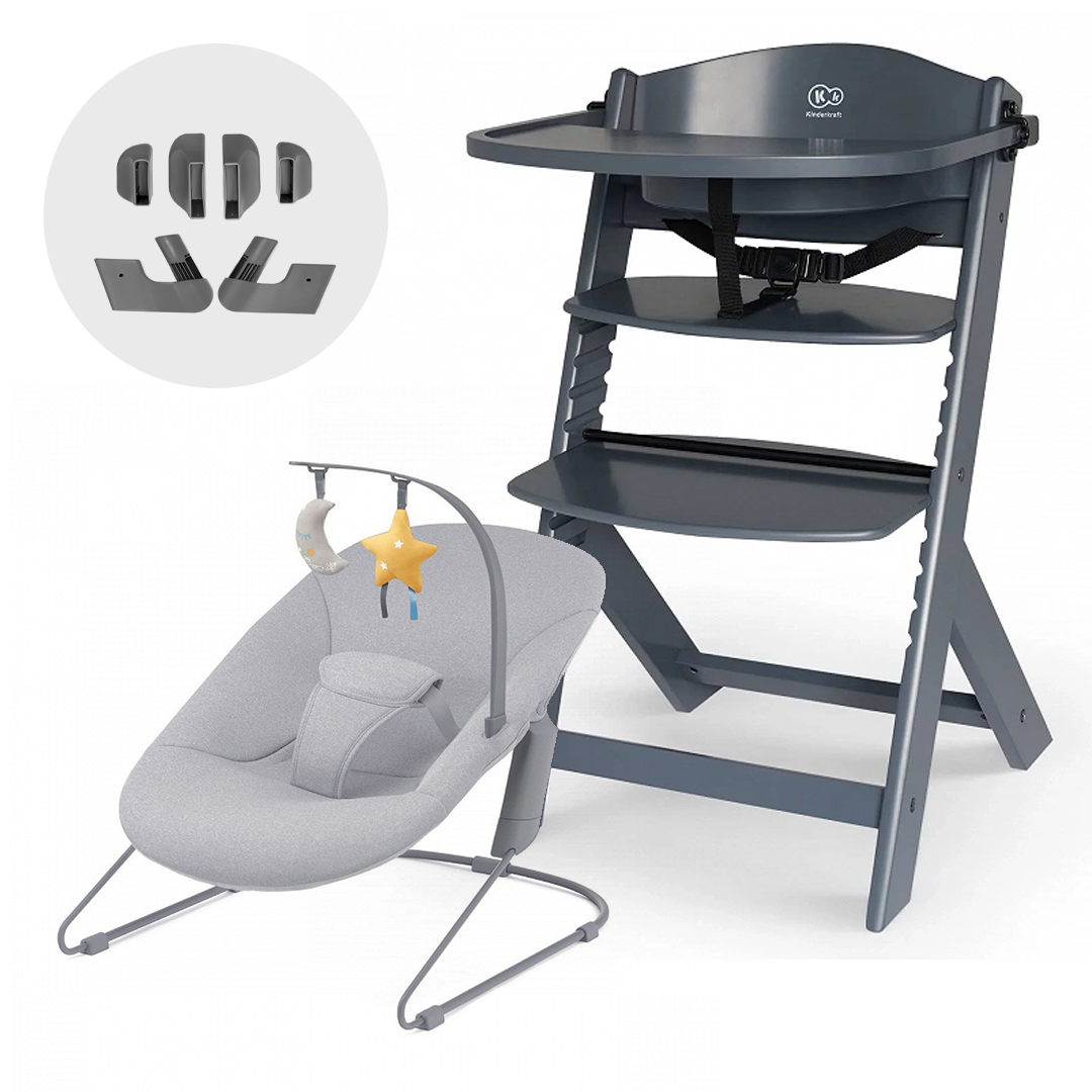 Silla de comer evolutiva 4 en 1: silla Enock + mecedora Calmee KinderKraft