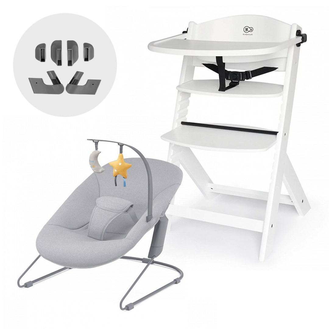 Silla de comer evolutiva 4 en 1: silla Enock + mecedora Calmee KinderKraft