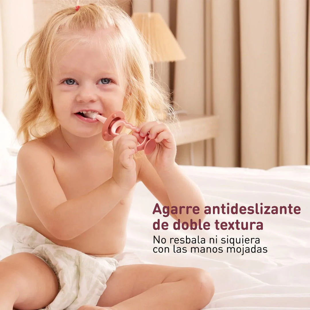 Cepillo dental de silicona para bebé Verde  Momcozy