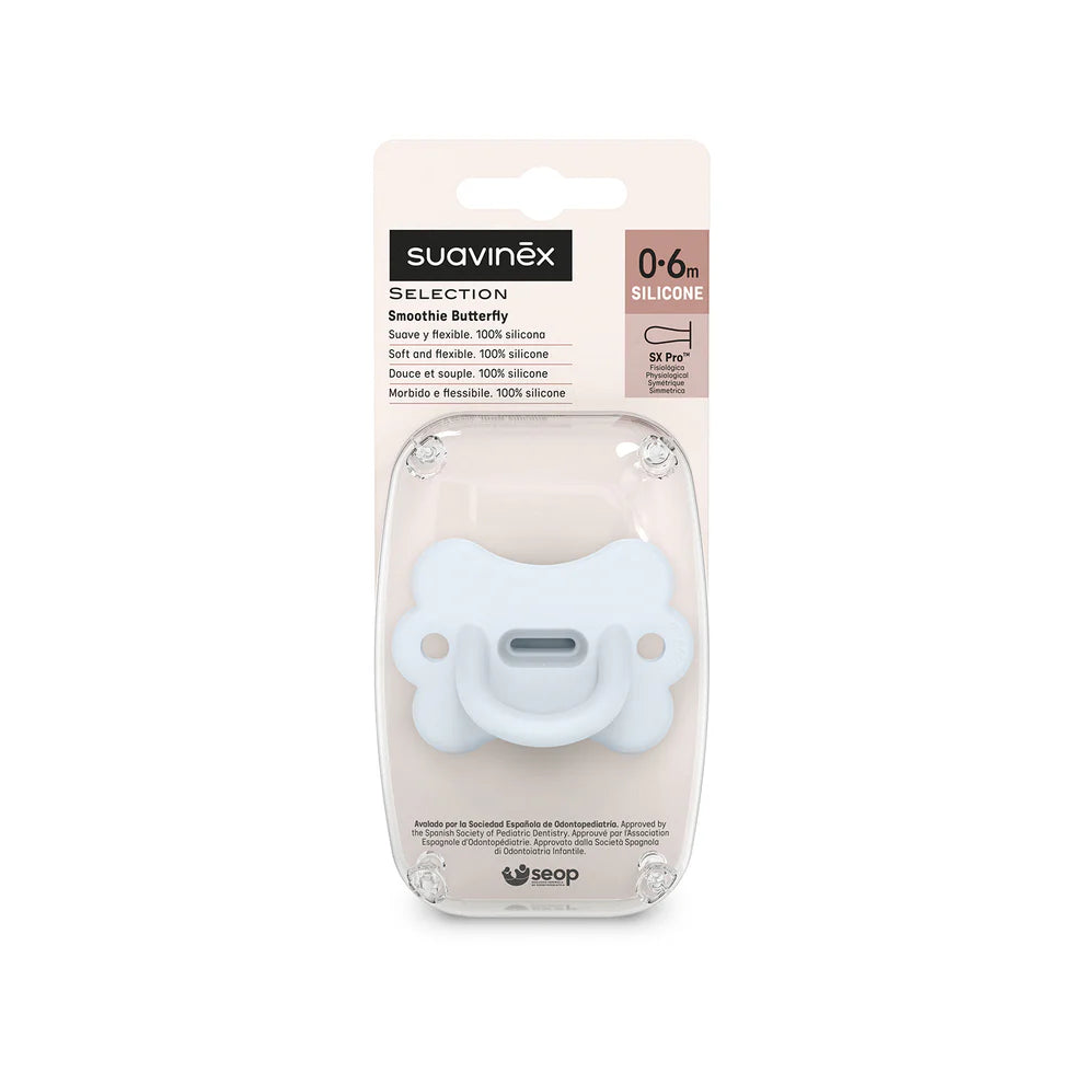 Chupete Ballad Blue Butterfly con Tetina Fisiologica SX Pro de Silicona 0/6 meses Suavinex
