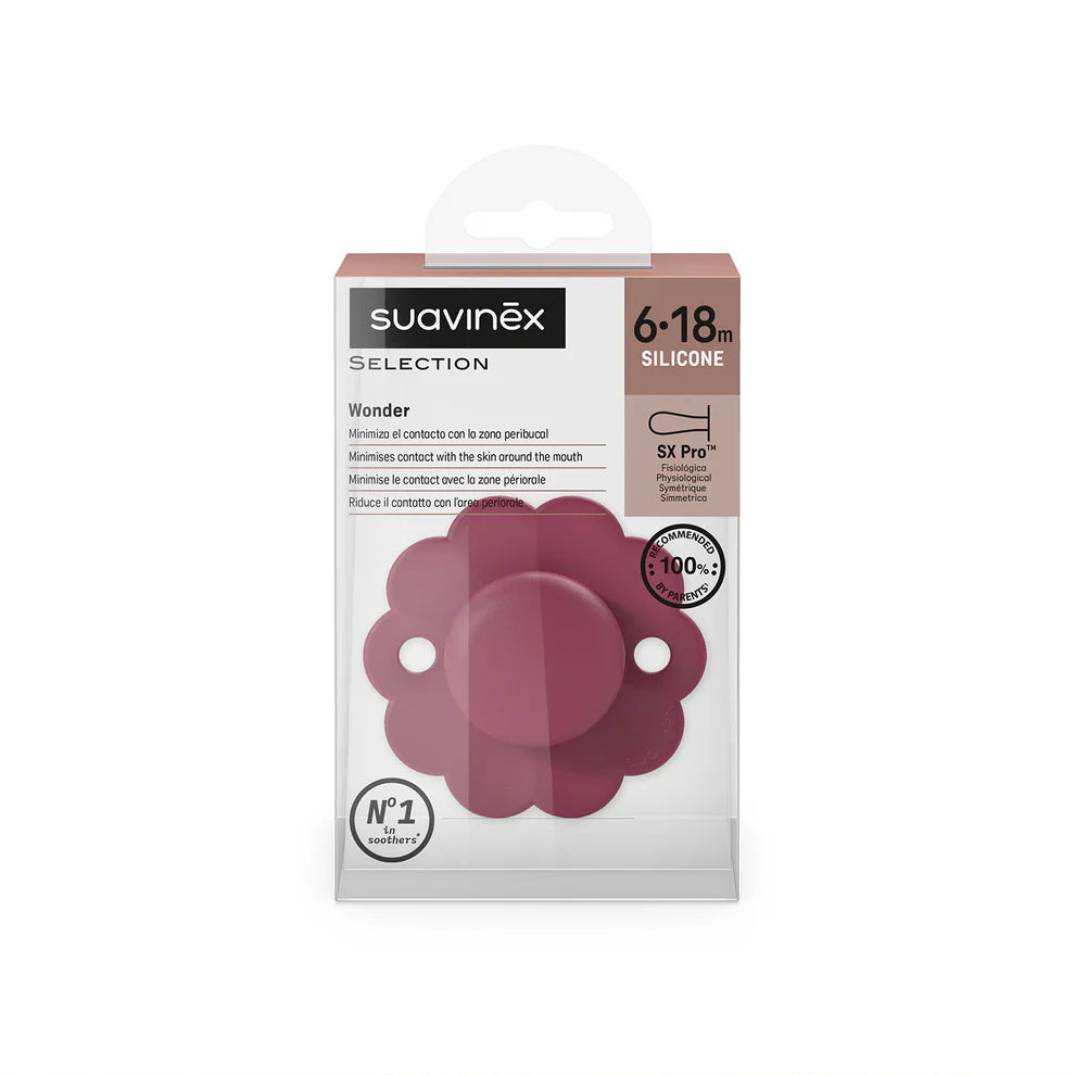 Chupete Wonder Viva Magenta con Tetina Fisiológica Sx Pro de Silicona 6/18 meses Suavinex