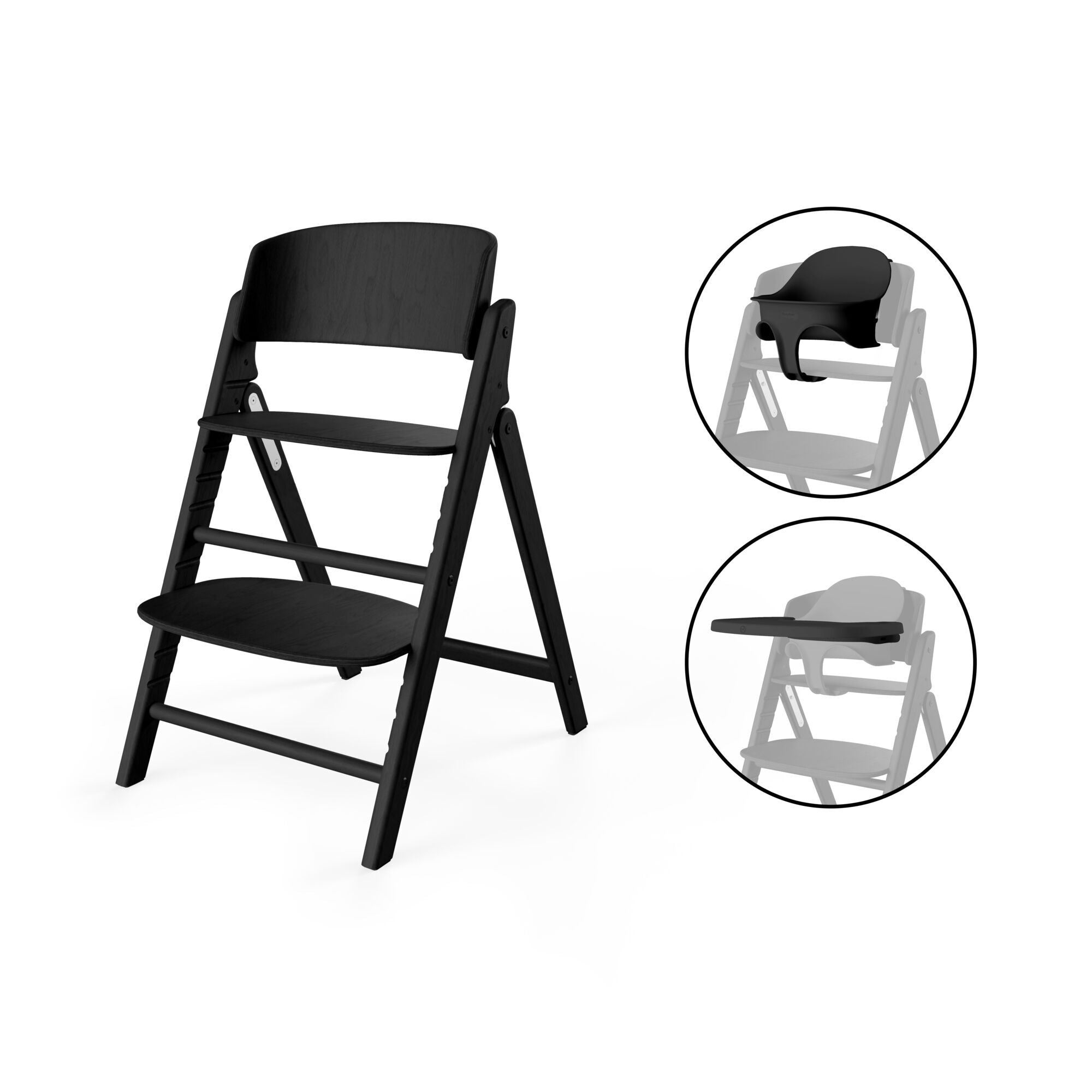 Silla de comer evolutiva Click & Fold 3 en 1 All Black Cybex