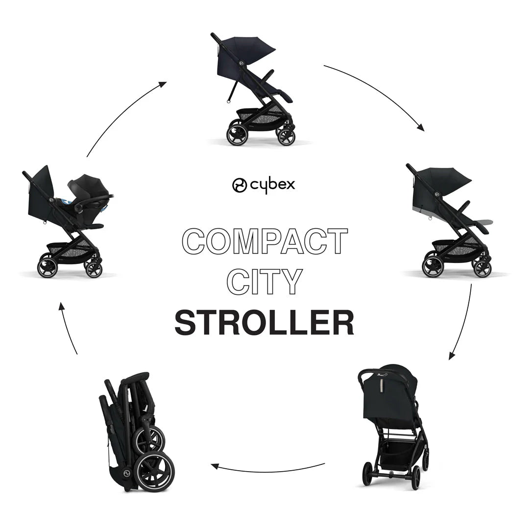 Travel System Beezy + Aton G + Base Black Magic Black Cybex