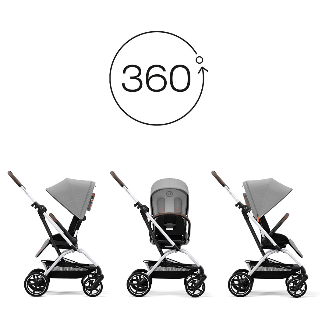 Coche de paseo Eezy S Twist Plus 2 Lava Grey Cybex