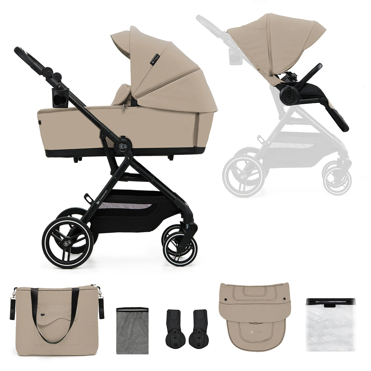 Coche Cuna Yoxi 2 en 1 Beige  Kinderkraft