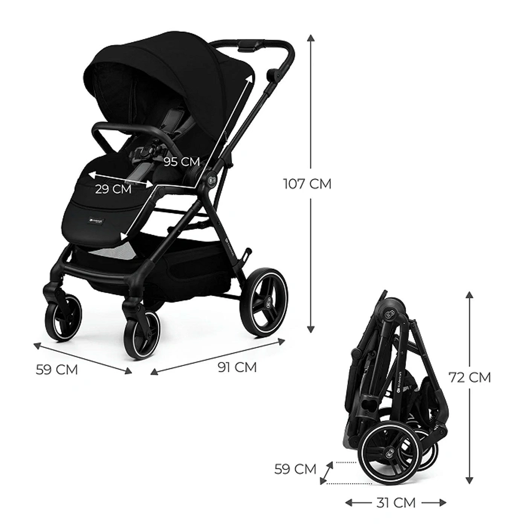 Coche de Paseo Yoxi Pure Black Kinderkraft