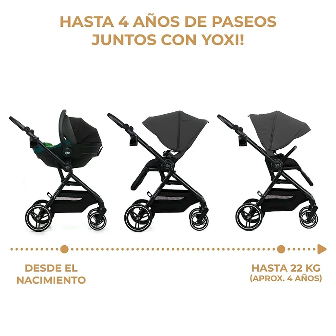 Travel System Yoxi 3 en 1 Gris Kinderkraft