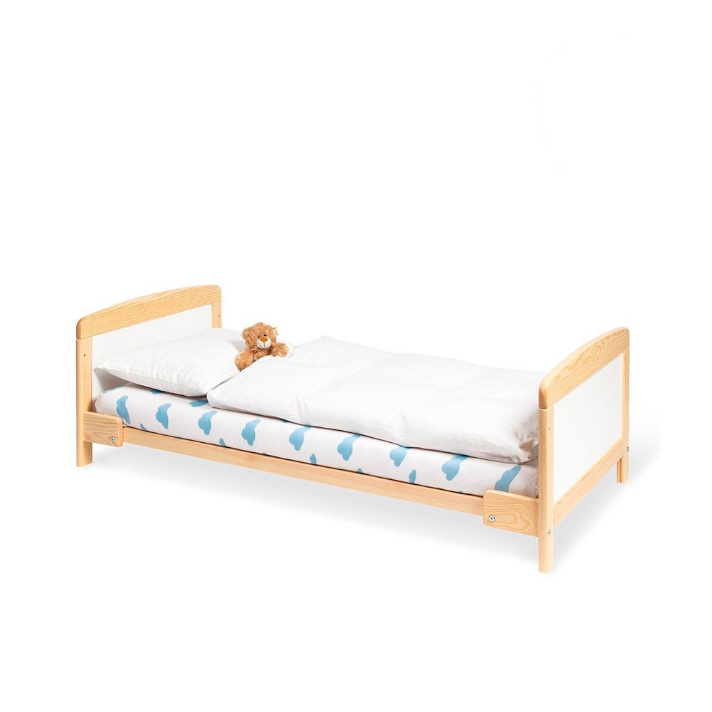 Cuna de madera con colchón / Cama de transición Florian 140x70cm Pinolino