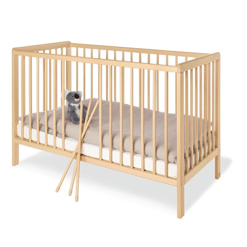 Cuna de madera con colchon Hanna 120x60cm Pinolino