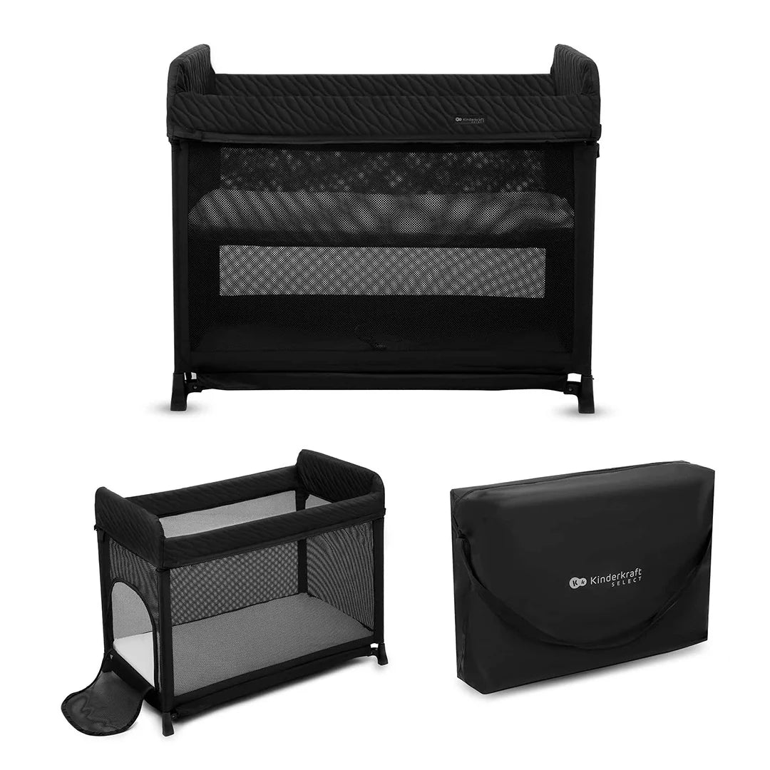 Cuna de viaje Moon Dream Negro KinderKraft