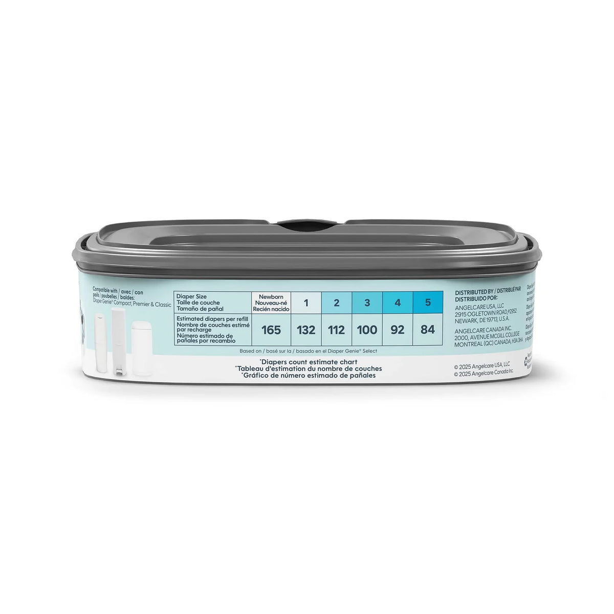 Recambio individual Basurero Contendor de 165 pañales Diaper Genie