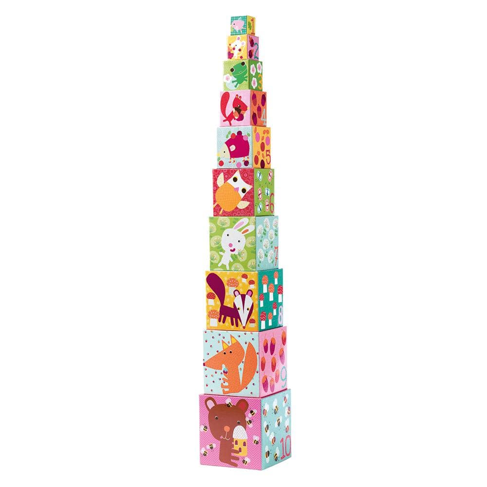 Cubos Apilables Bosque 10 piezas Djeco