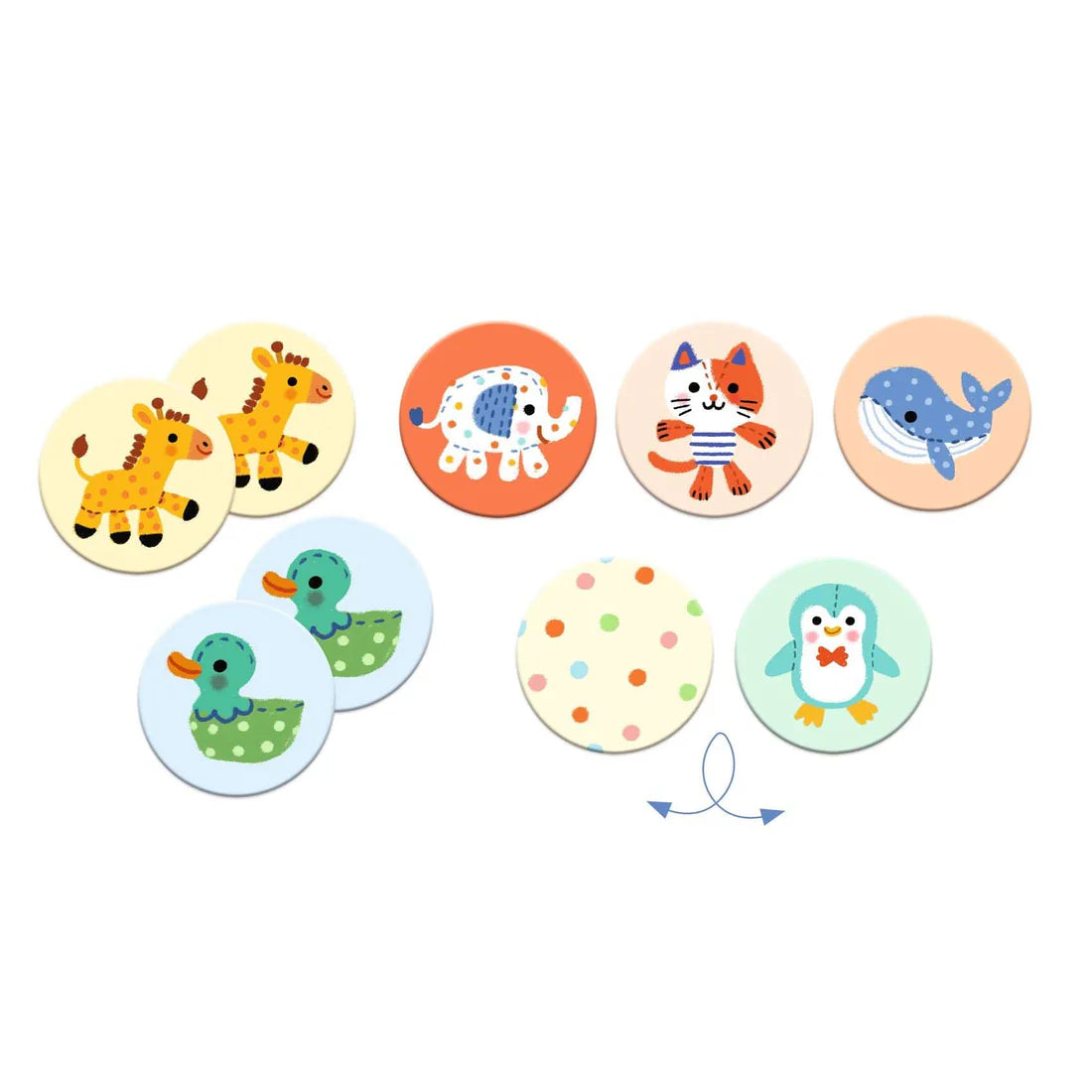 Memorice Animales de Peluche 30 piezas Djeco