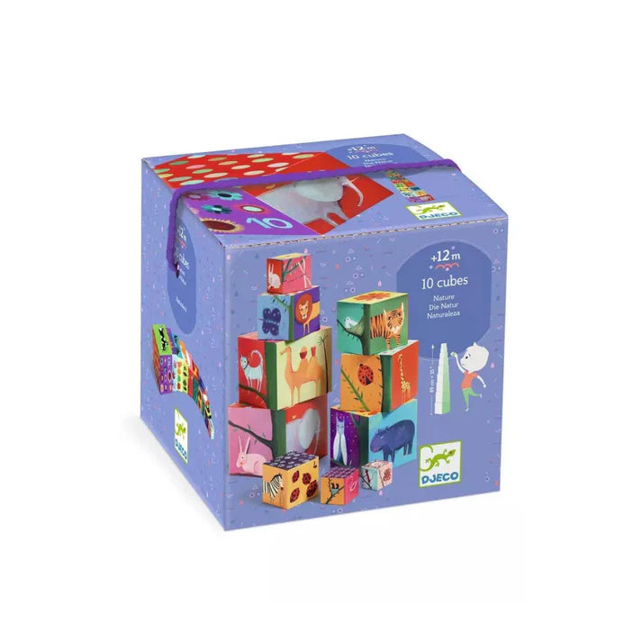 Cubos Apilables Naturaleza 10 piezas Djeco