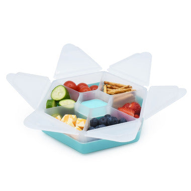 Caja Contenedora de Snack Hexagonal Azul Melii
