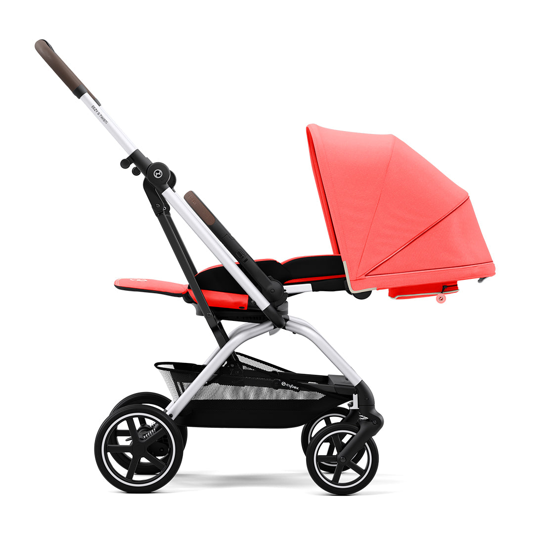 Coche de paseo Eezy S Twist Plus 2 Silver Hibiscus Red Cybex