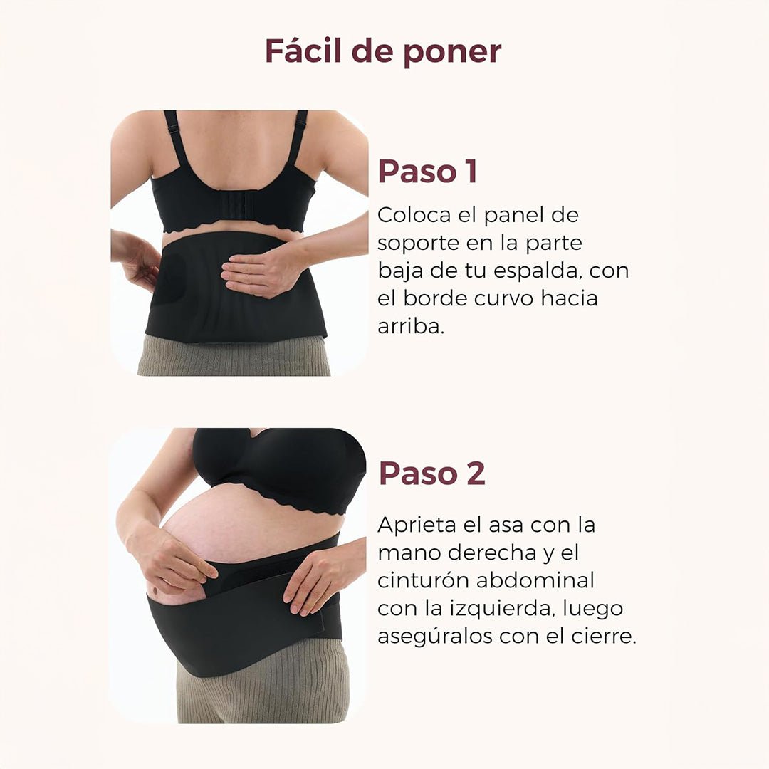 Faja de Embarazo Maternova con Soporte Lumbar Negro Talla L Momcozy