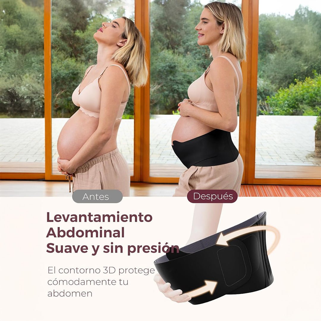 Faja de Embarazo Maternova con Soporte Lumbar Negro Talla L Momcozy