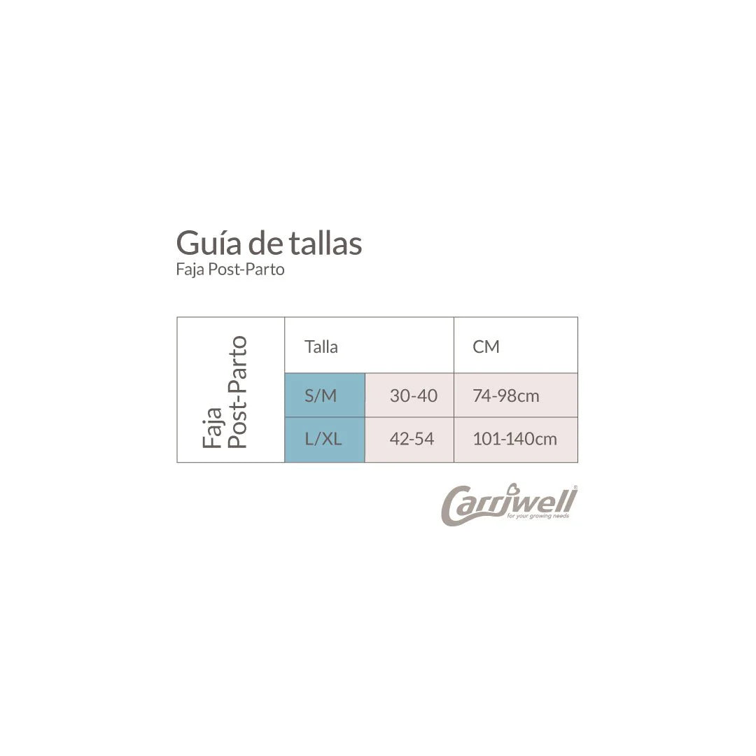 Faja Posparto Ajustable Algodón Orgánico Carriwell