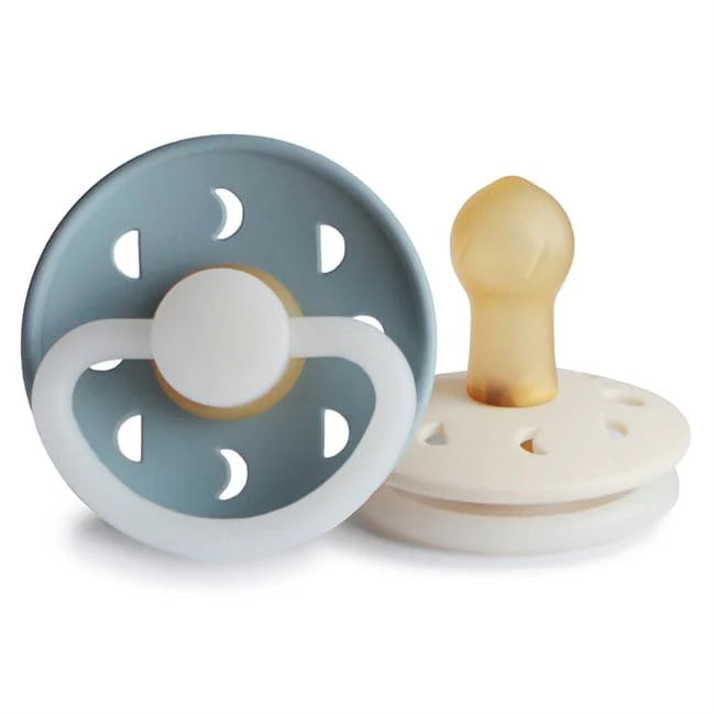 Pack de 2 Chupetes Frigg Moon Phase Night Stone Blue/Cream Talla 1 (0-6 meses)