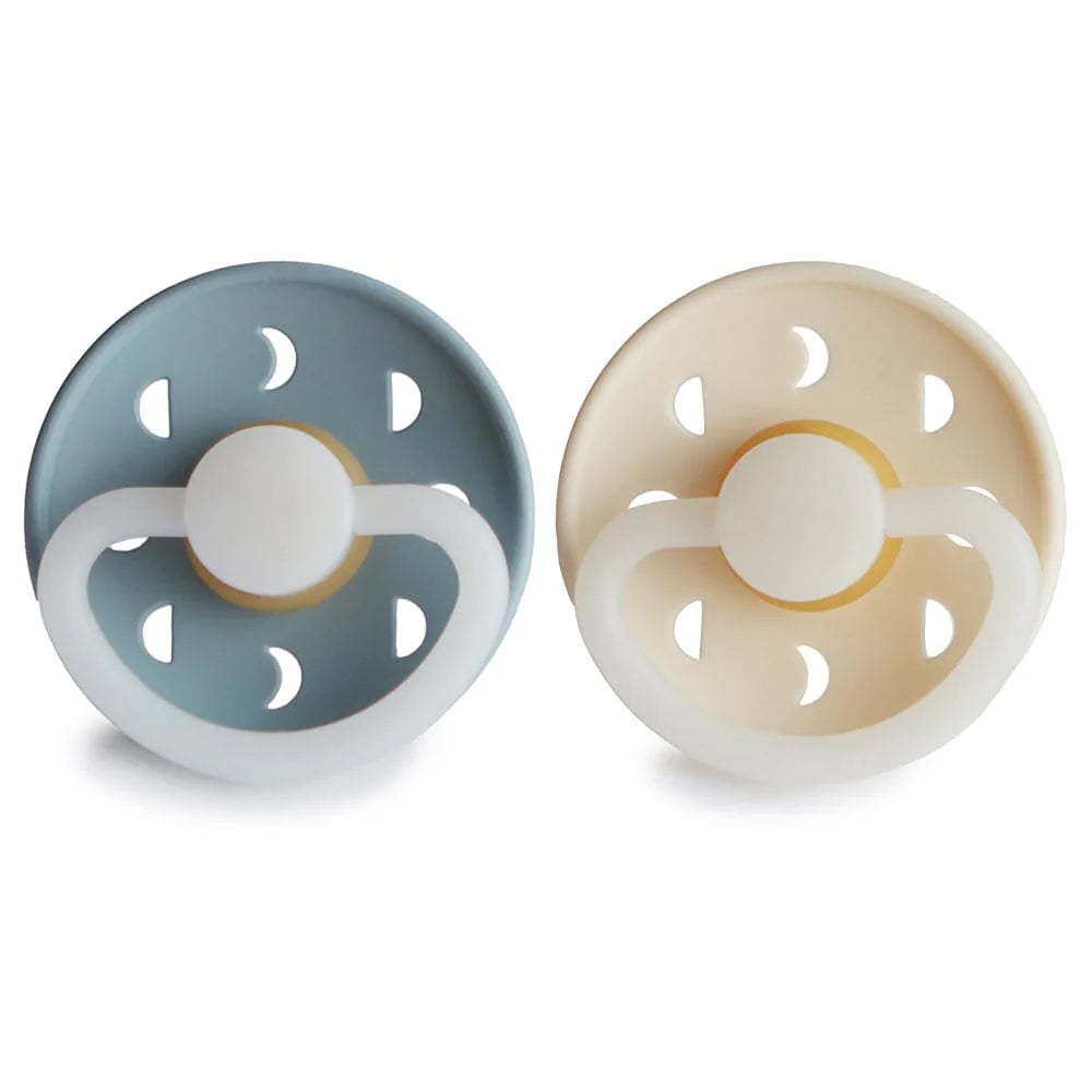 Pack de 2 Chupetes Frigg Moon Phase Night Stone Blue/Cream Talla 1 (0-6 meses)