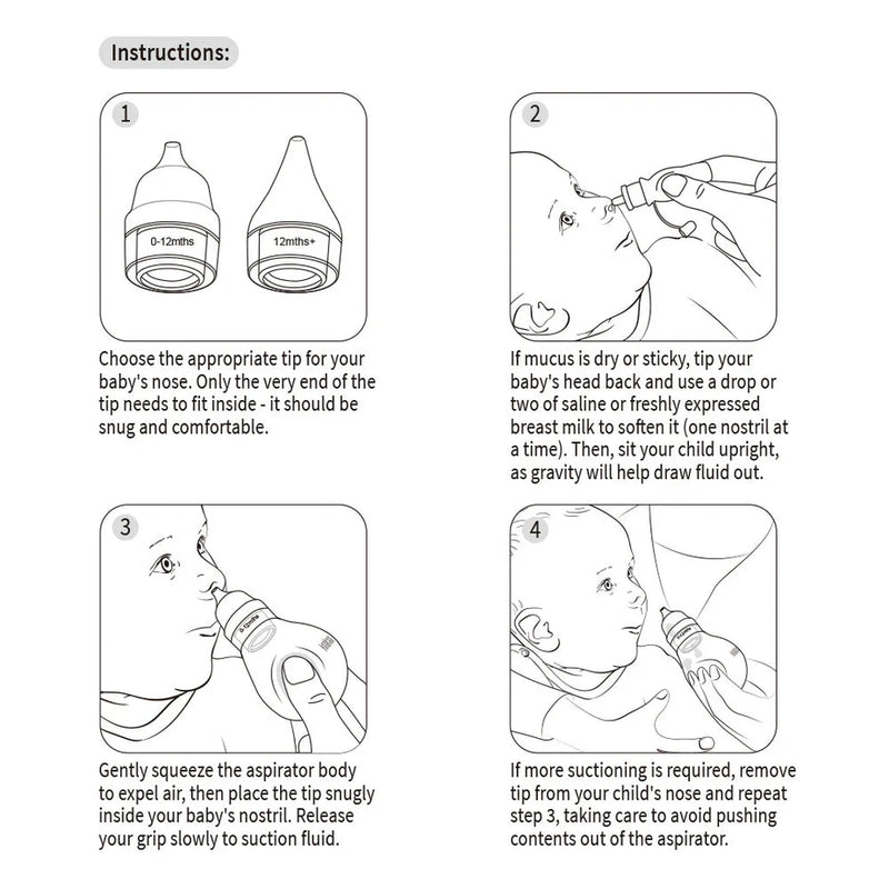 Aspirador Nasal Easy-Squeezy 2 puntas Haakaa