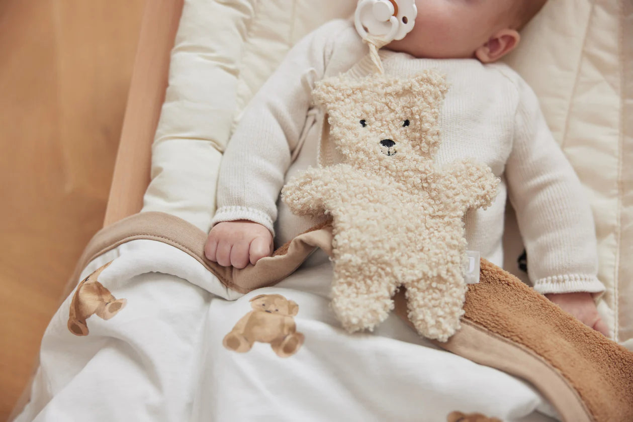 Manta porta chupete Teddy Bear Naturel Jollein
