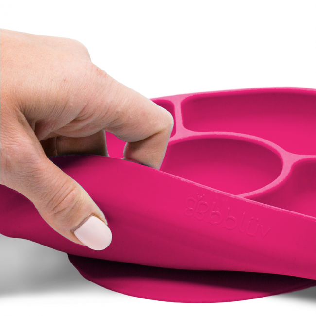 Set plato y cuchara de silicona Yumi Rosado Bbluv