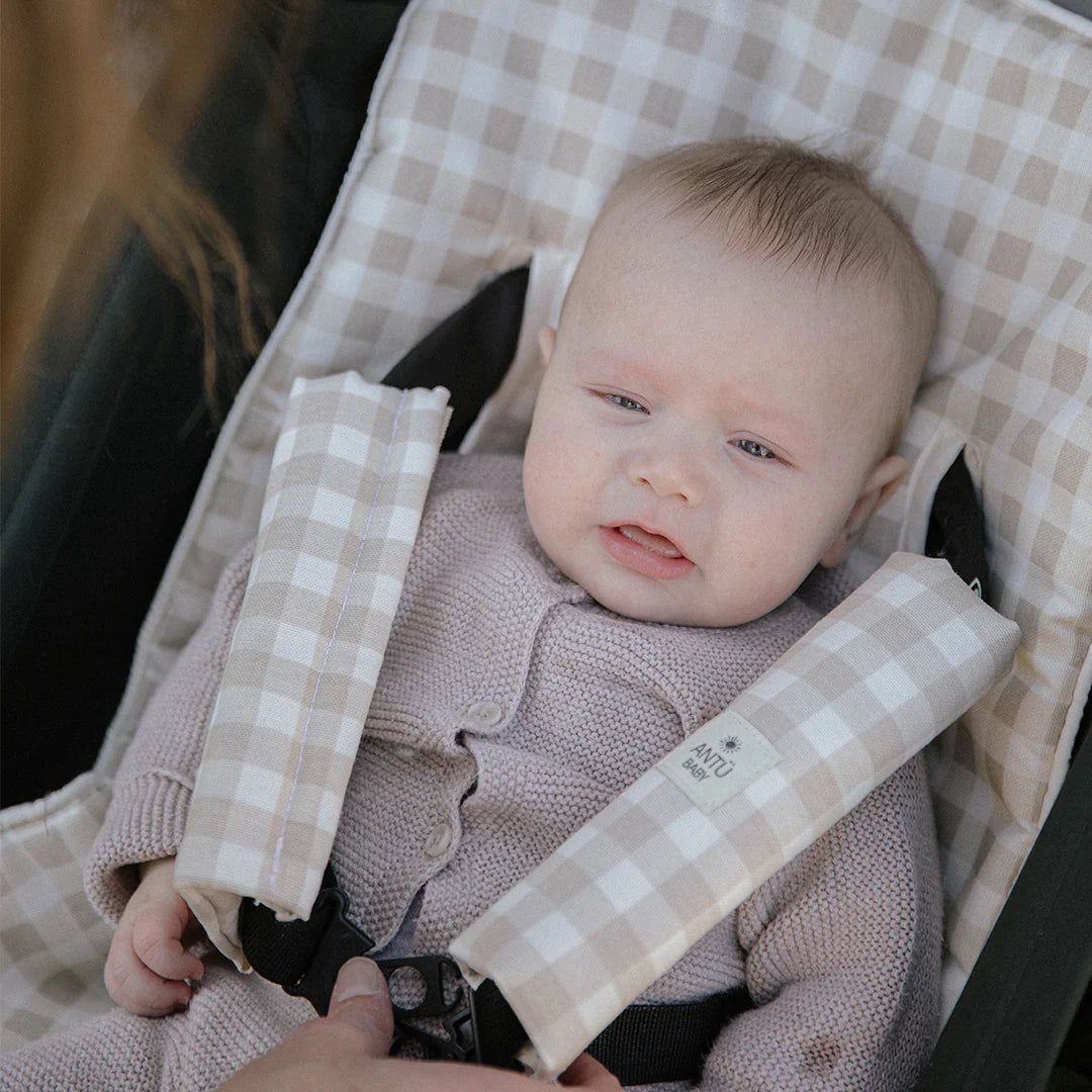 Protector acolchado para Coche Vichy Beige Antu Baby