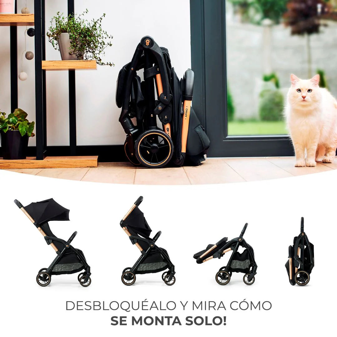 Coche de paseo Apino Raven Black Kinderkraft