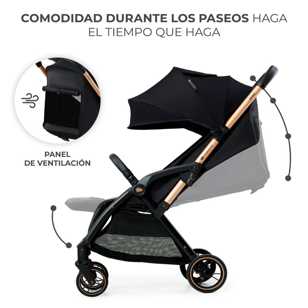 Coche de paseo Apino Raven Black Kinderkraft