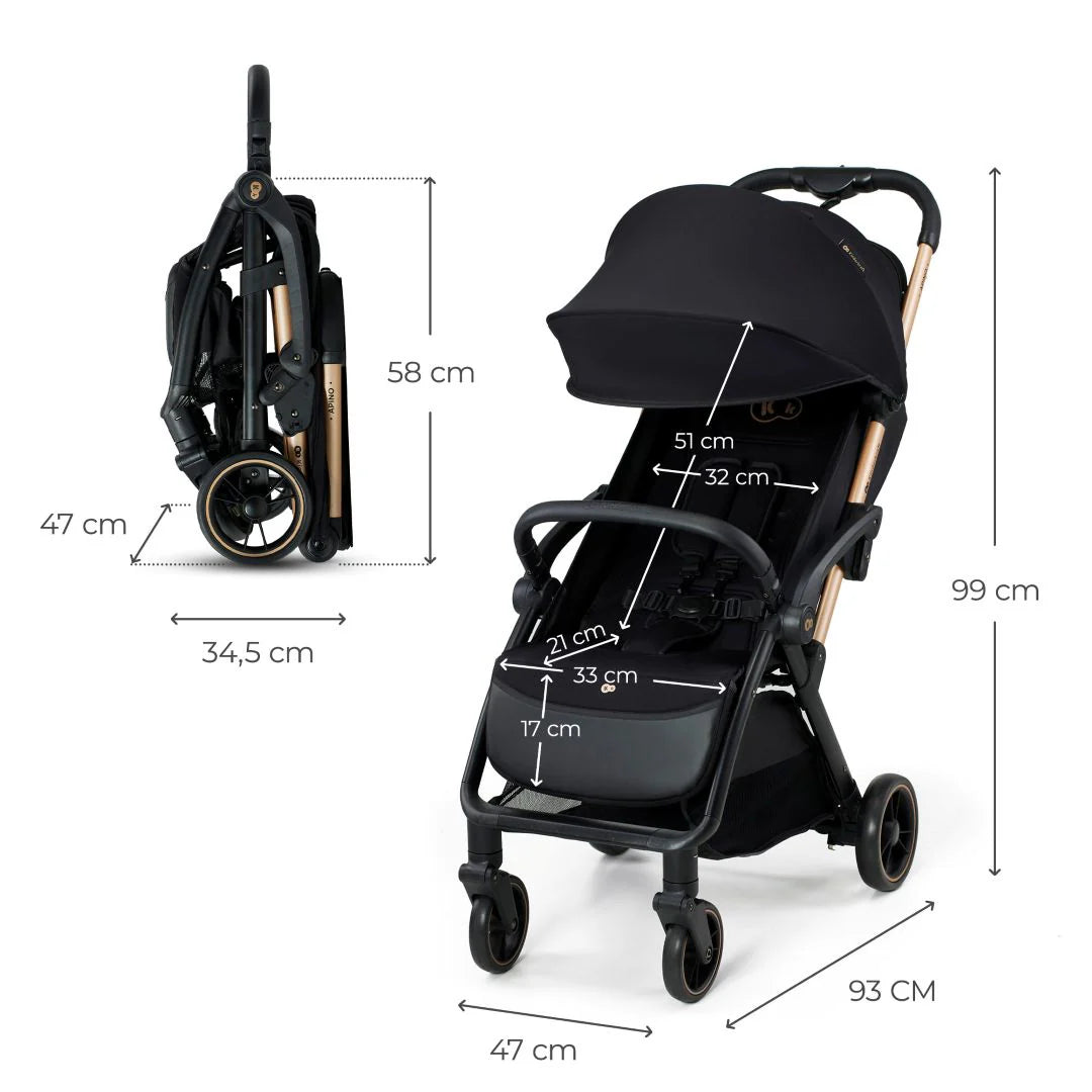 Coche de paseo Apino Raven Black Kinderkraft