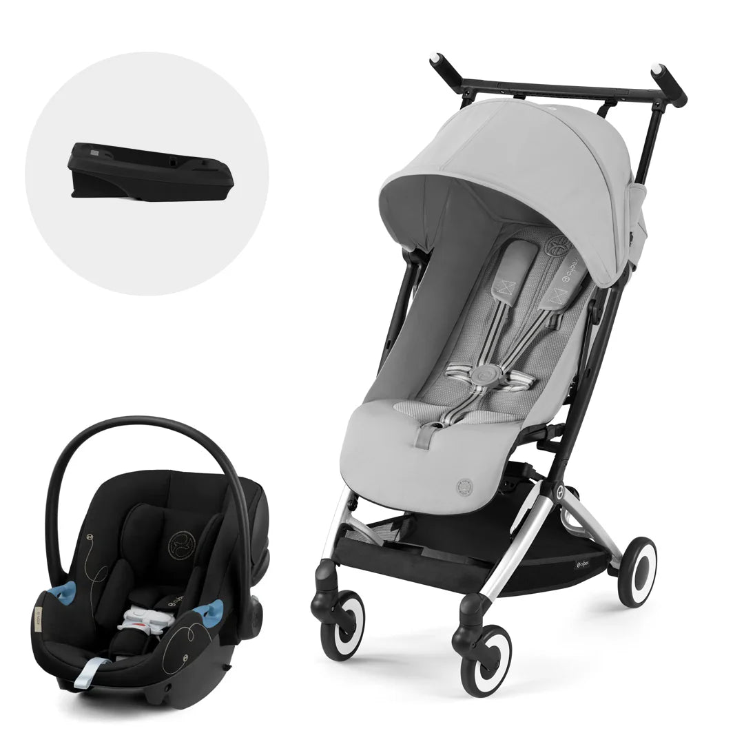Travel System Coche Libelle + Silla Huevito Aton G + Base Silver Fog Grey Cybex