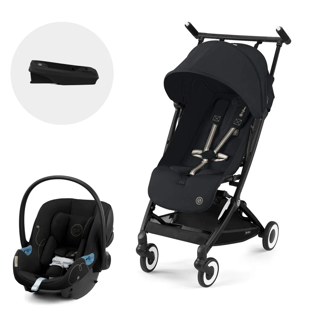 Travel System Coche Libelle + Silla Huevito Aton G + Base Black Magic Black Cybex