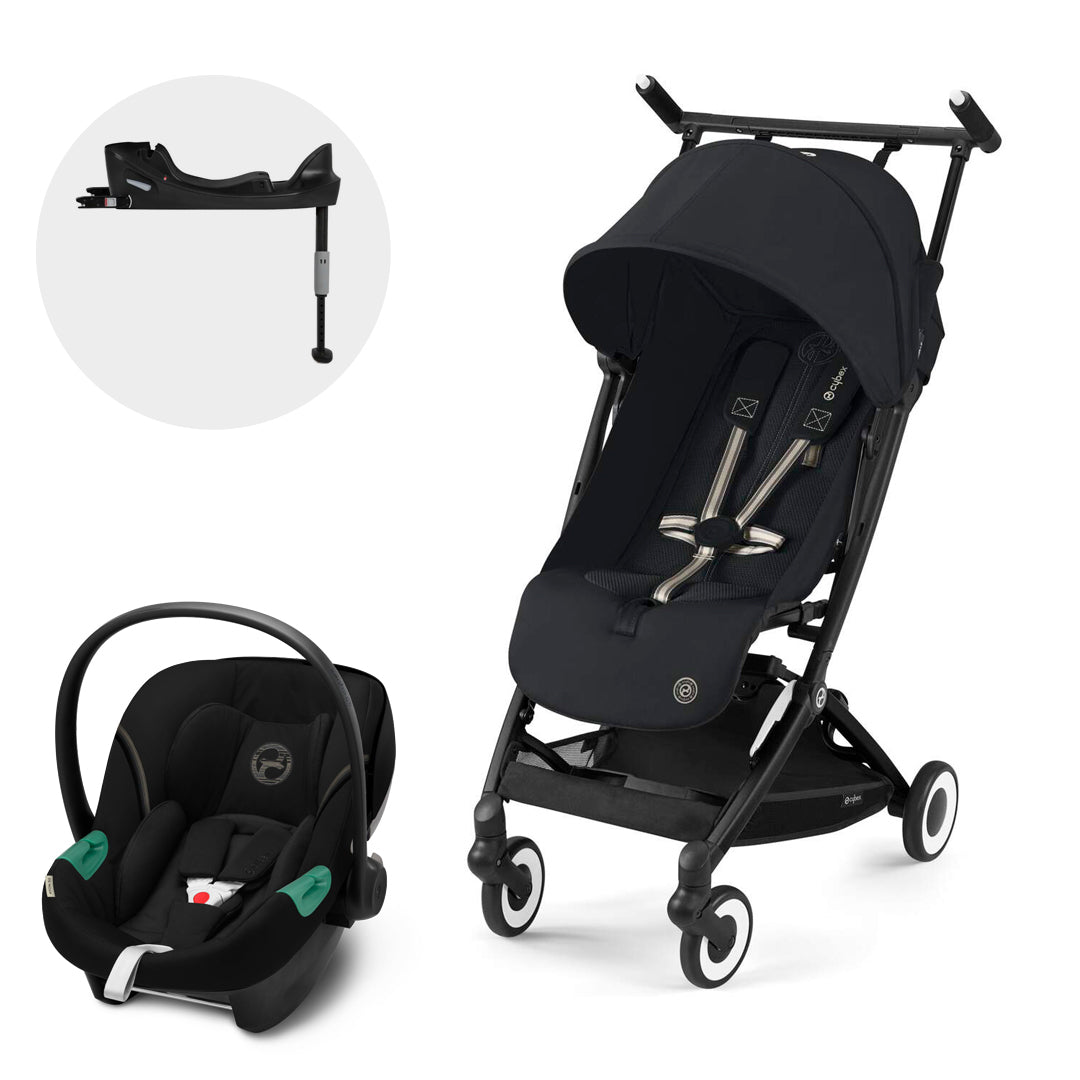 Travel System Coche Libelle + Silla Huevito Aton S2 + Base Magic Black Cybex