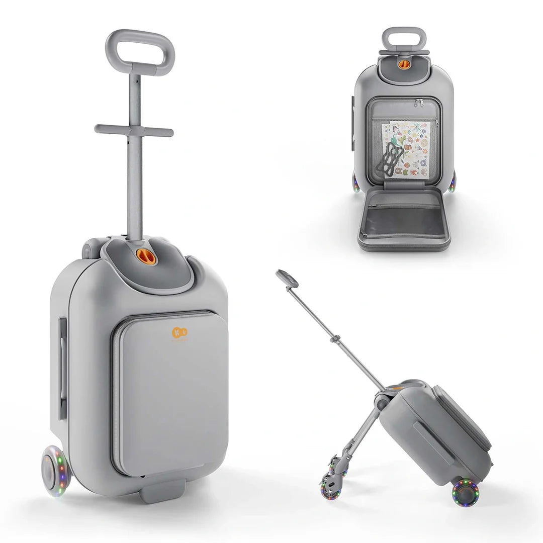 Maleta Infantil 2 en 1 con Asiento CABBY Gris Kinderkraft