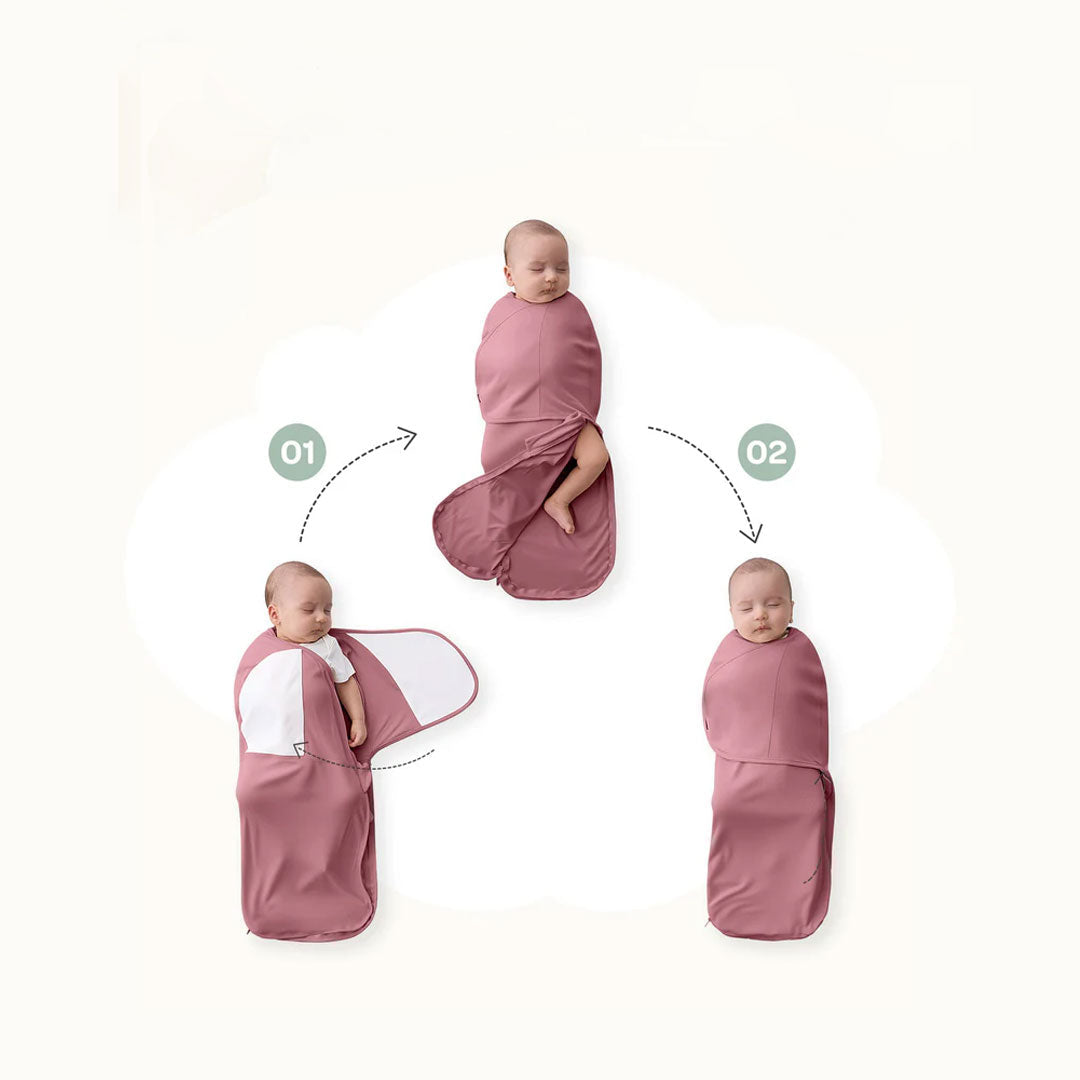 Pack 2 Mantas de Arrullo Pink/White Easy Swaddle
