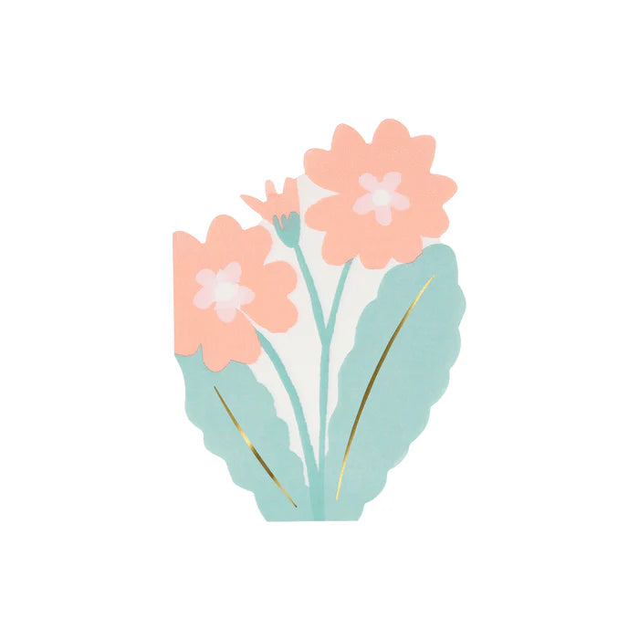 Servilletas con forma de flores 4 diseños Meri Meri