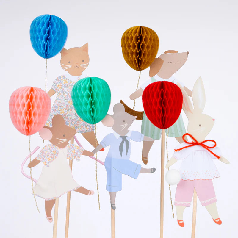 Toppers para tortas fiesta de animalitos Meri Meri